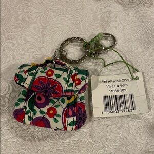 Vera Bradley Floral Keyring Bag Charm